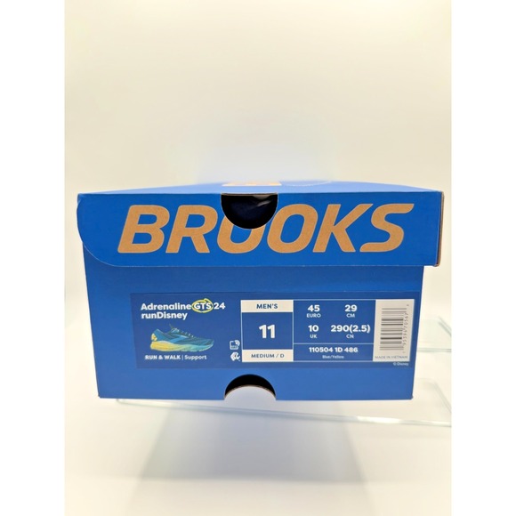 2025 Run Disney Brooks Adrenaline GTS 24 Mickey Mouse Blue 11 Mens Medium - Picture 7 of 7